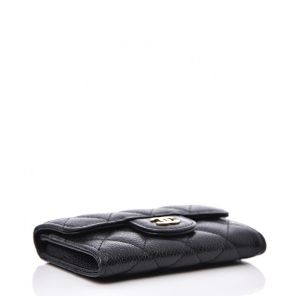 Authentic Chanel Caviar Quilted Flap Card Holder Wallet - Picture 3 of 8